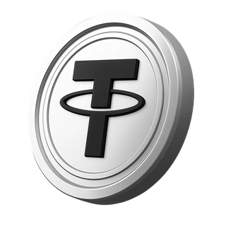 Accountgegevensgedeelte met een USDT-munt van Tether